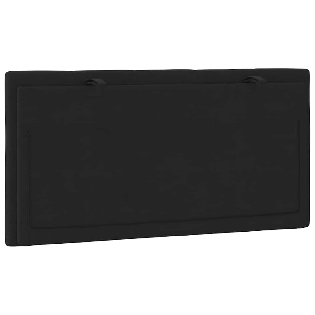 Kopfteil-Kissen "Hanko" Schwarz 100 cm Samt