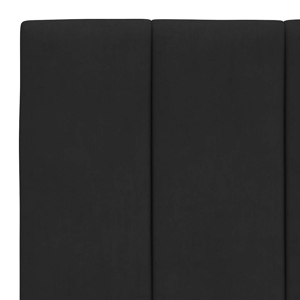 Kopfteil-Kissen "Hanko" Schwarz 100 cm Samt