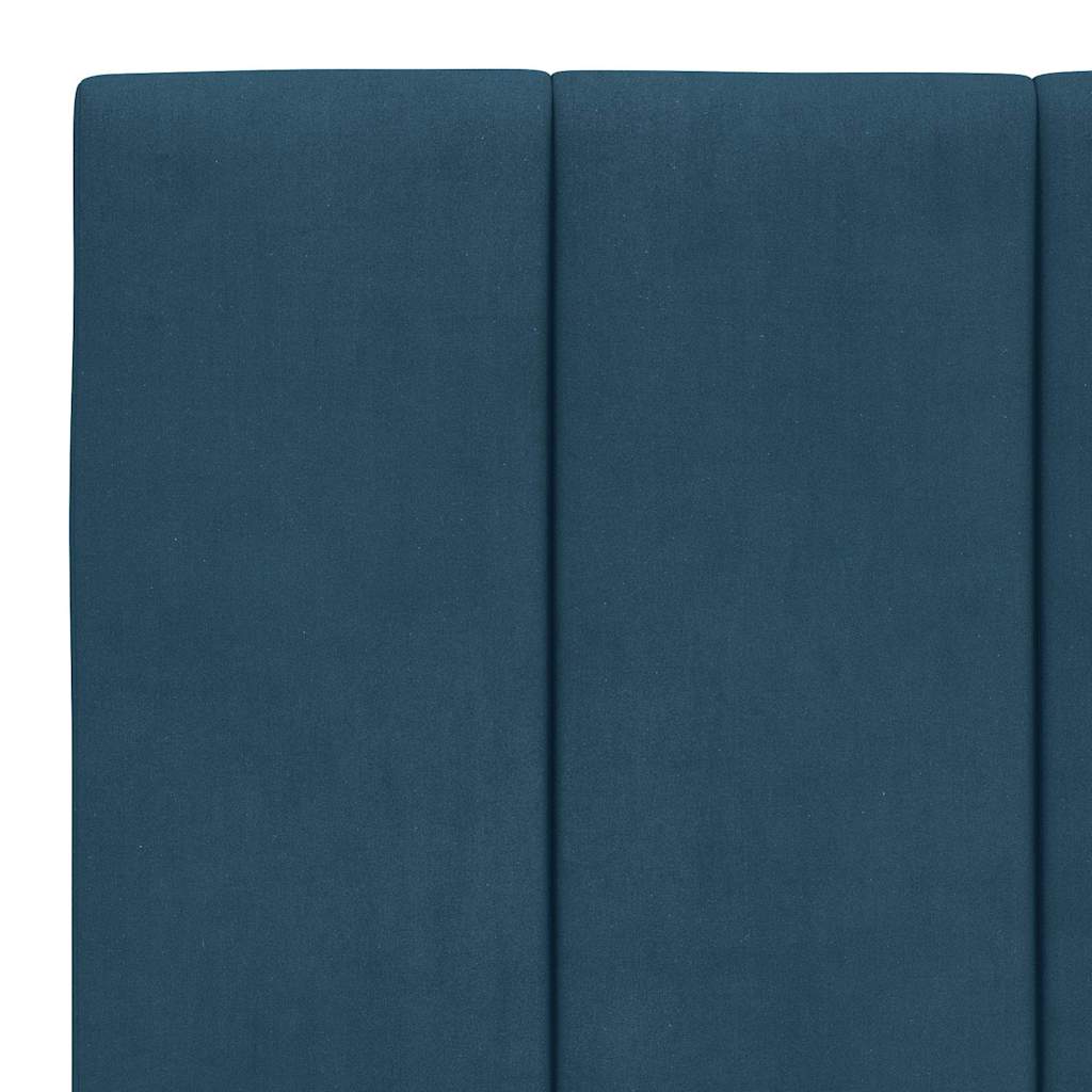 Kopfteil-Kissen "Hanko" Blau 100 cm Samt