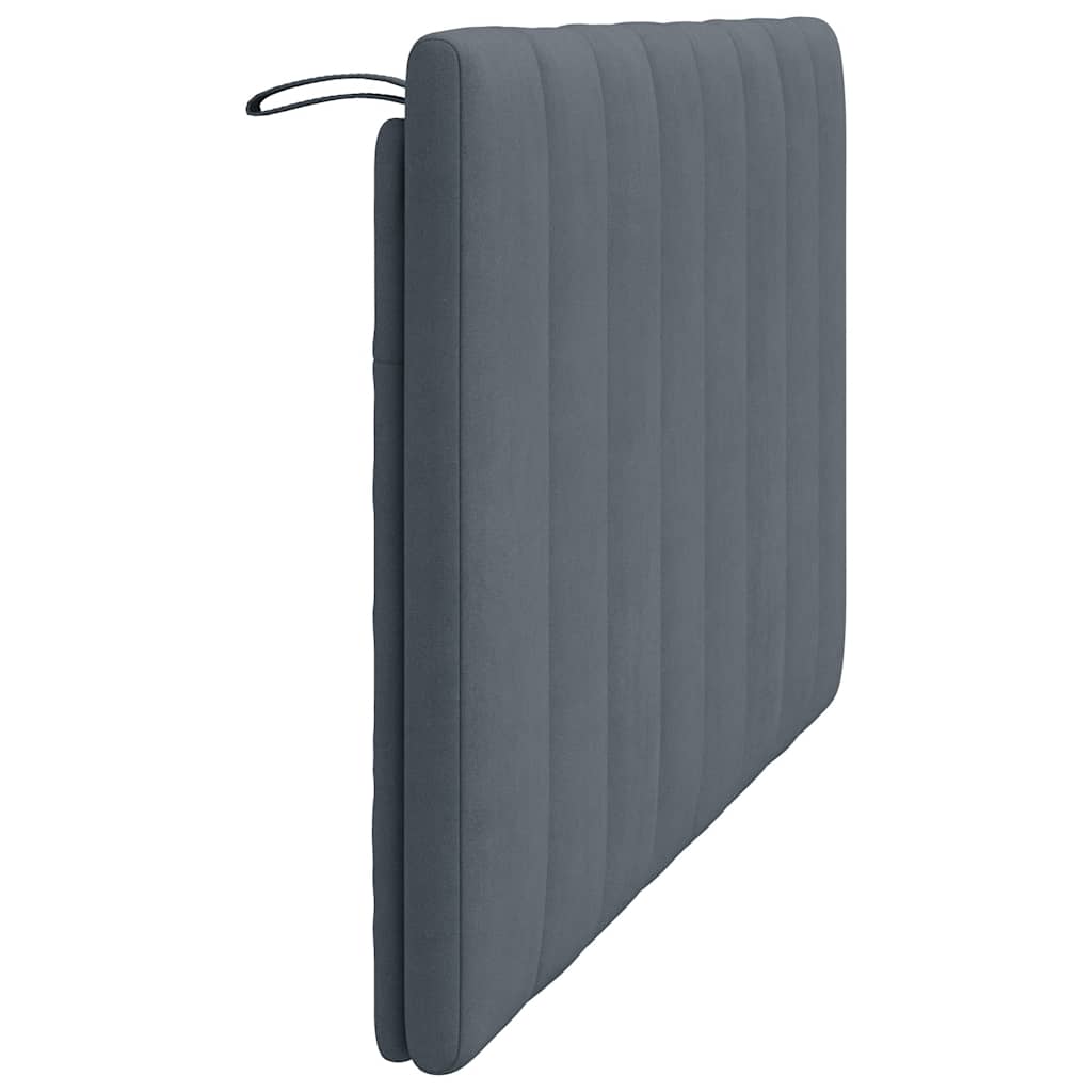 Kopfteil-Kissen "Hanko" Dunkelgrau 120 cm Samt