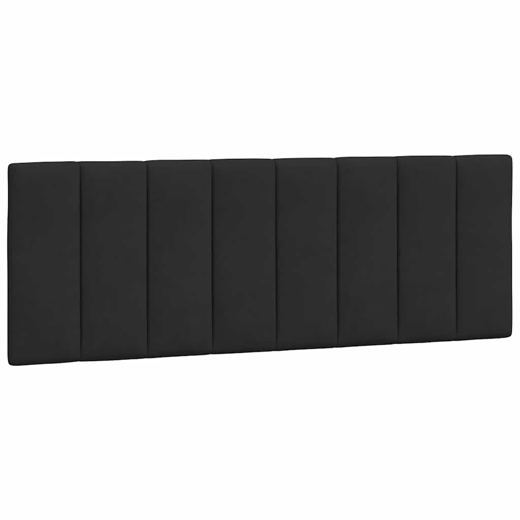 Kopfteil-Kissen "Hanko" Schwarz 120 cm Samt