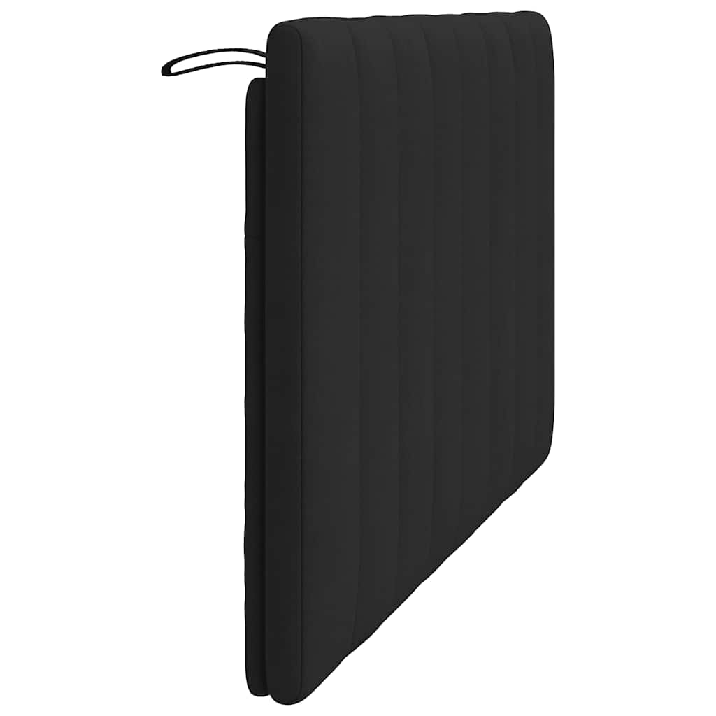 Kopfteil-Kissen "Hanko" Schwarz 120 cm Samt