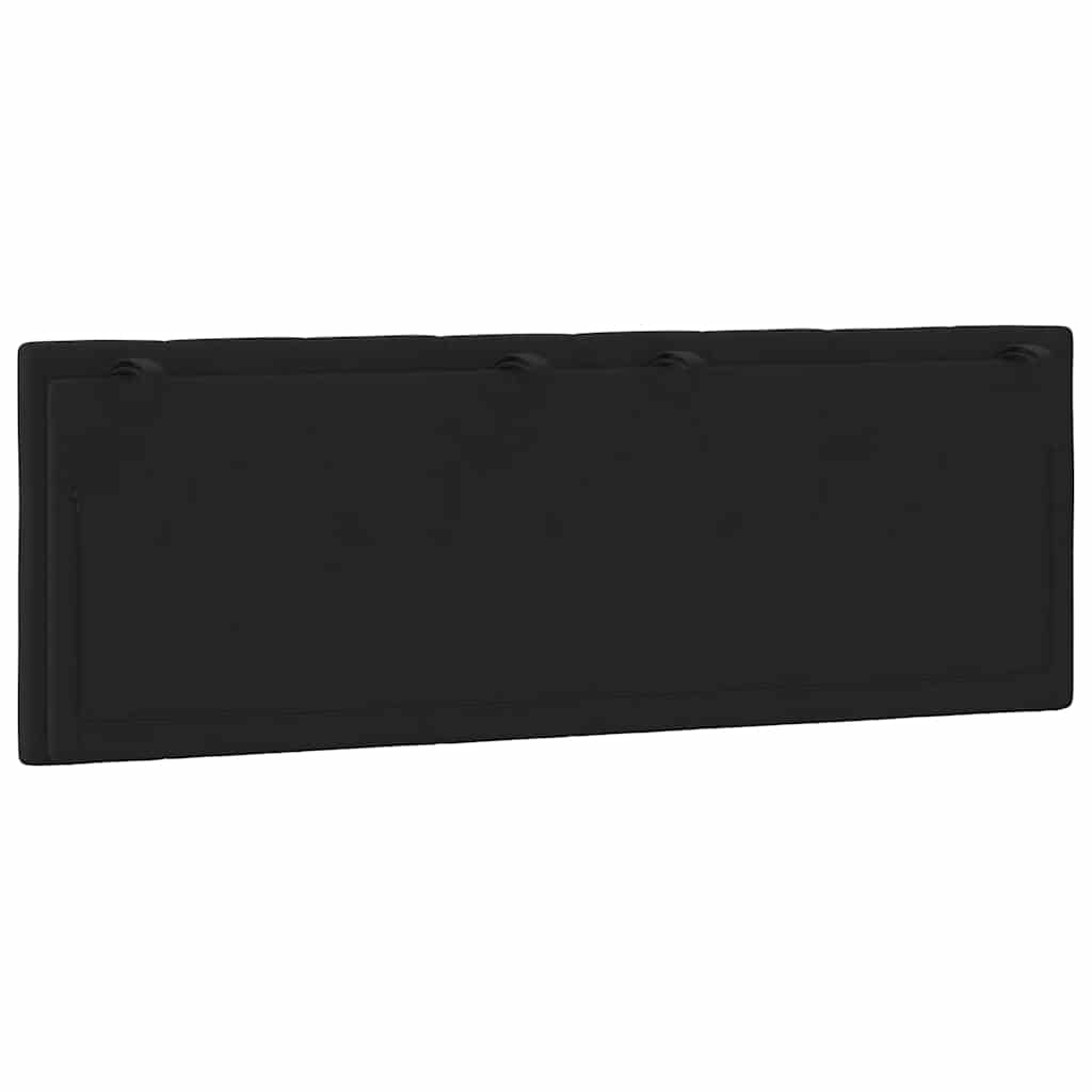 Kopfteil-Kissen "Hanko" Schwarz 120 cm Samt