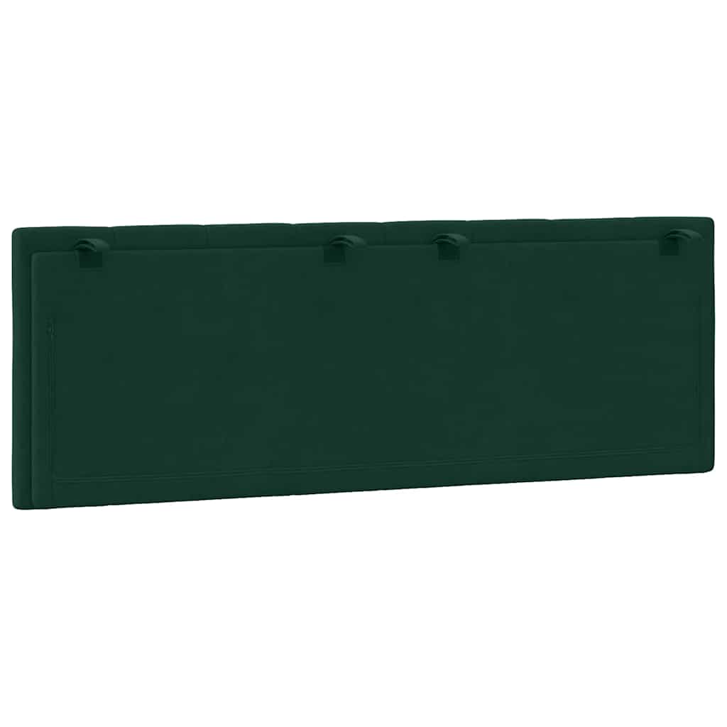 Kopfteil-Kissen "Hanko" Dunkelgrün 120 cm Samt