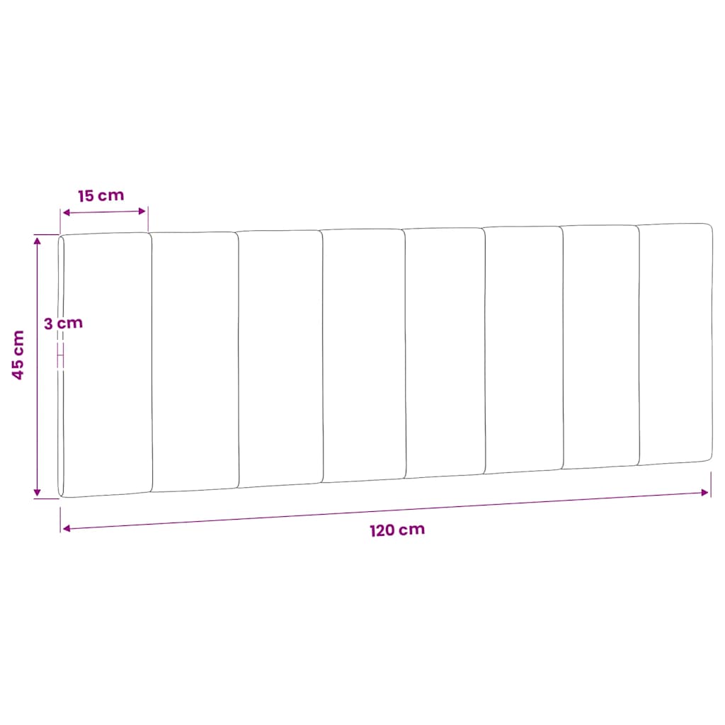 Kopfteil-Kissen "Hanko" Blau 120 cm Samt