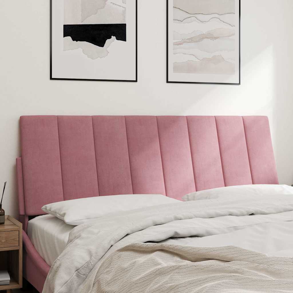 Kopfteil-Kissen "Hanko" Rosa 120 cm Samt
