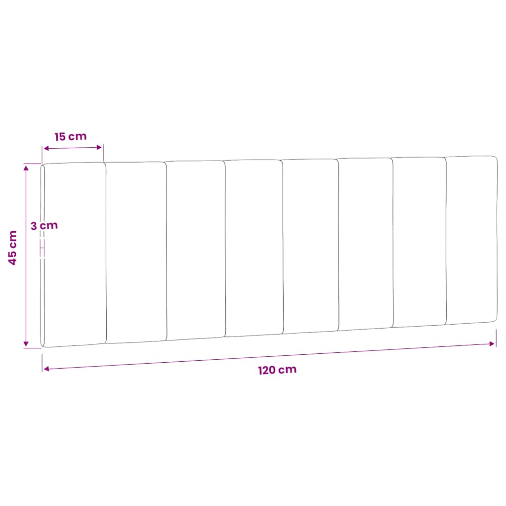 Kopfteil-Kissen "Hanko" Rosa 120 cm Samt