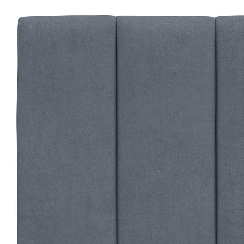 Kopfteil-Kissen "Hanko" Dunkelgrau 140 cm Samt