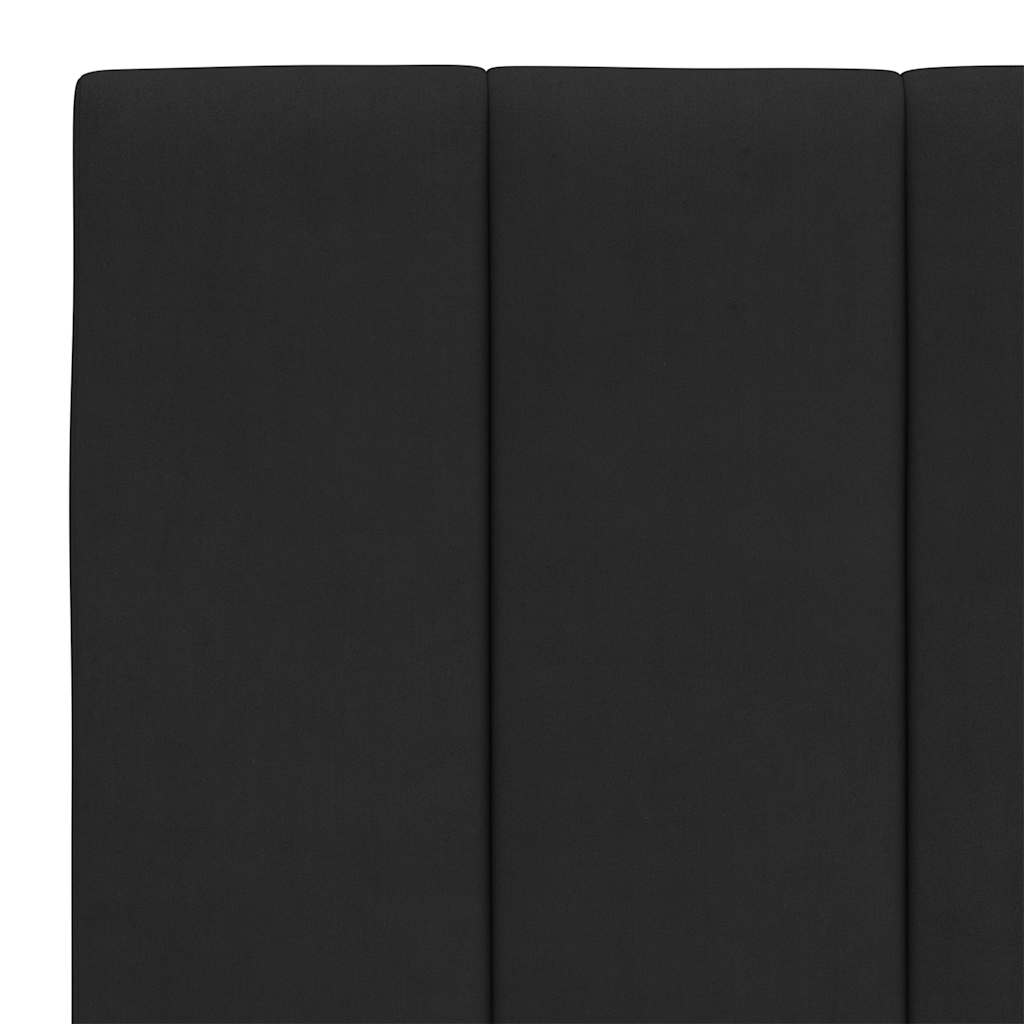 Kopfteil-Kissen "Hanko" Schwarz 140 cm Samt