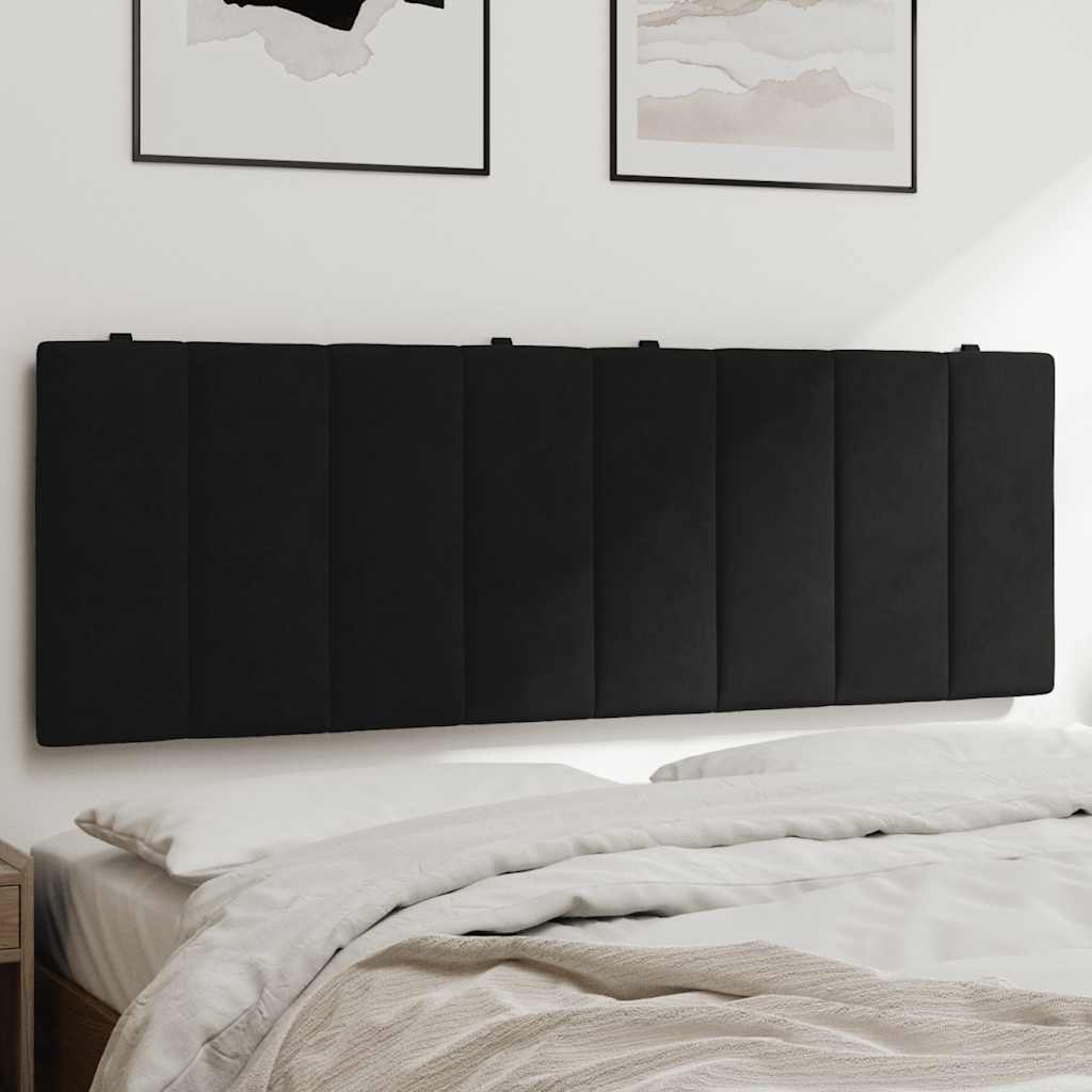 Kopfteil-Kissen "Hanko" Schwarz 140 cm Samt