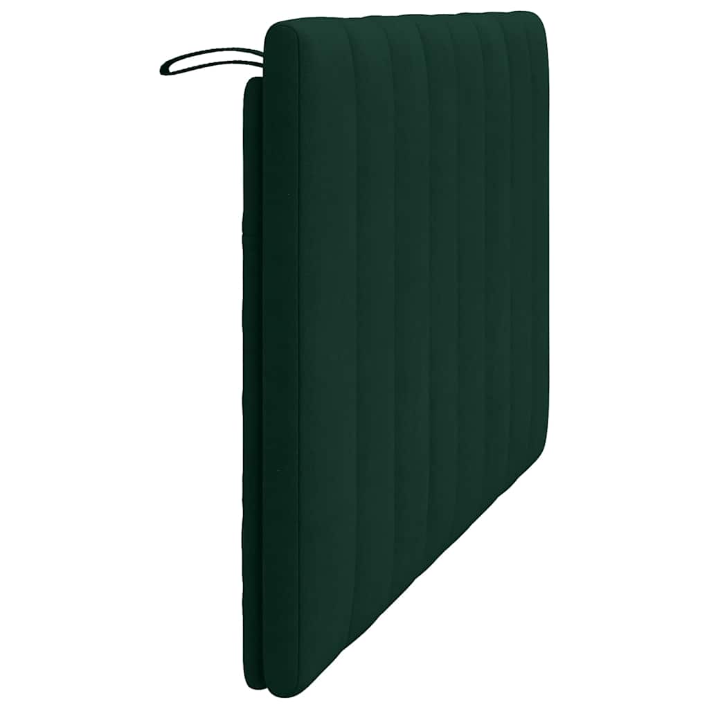 Kopfteil-Kissen "Hanko" Dunkelgrün 140 cm Samt