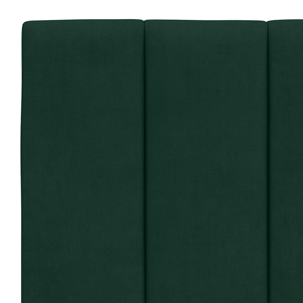 Kopfteil-Kissen "Hanko" Dunkelgrün 140 cm Samt