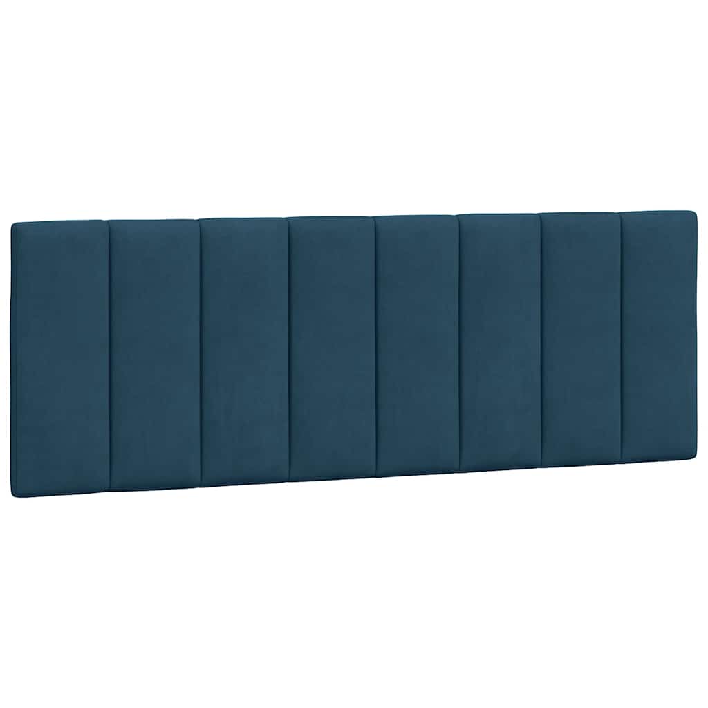 Kopfteil-Kissen "Hanko" Blau 140 cm Samt