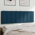 Kopfteil-Kissen "Hanko" Blau 140 cm Samt