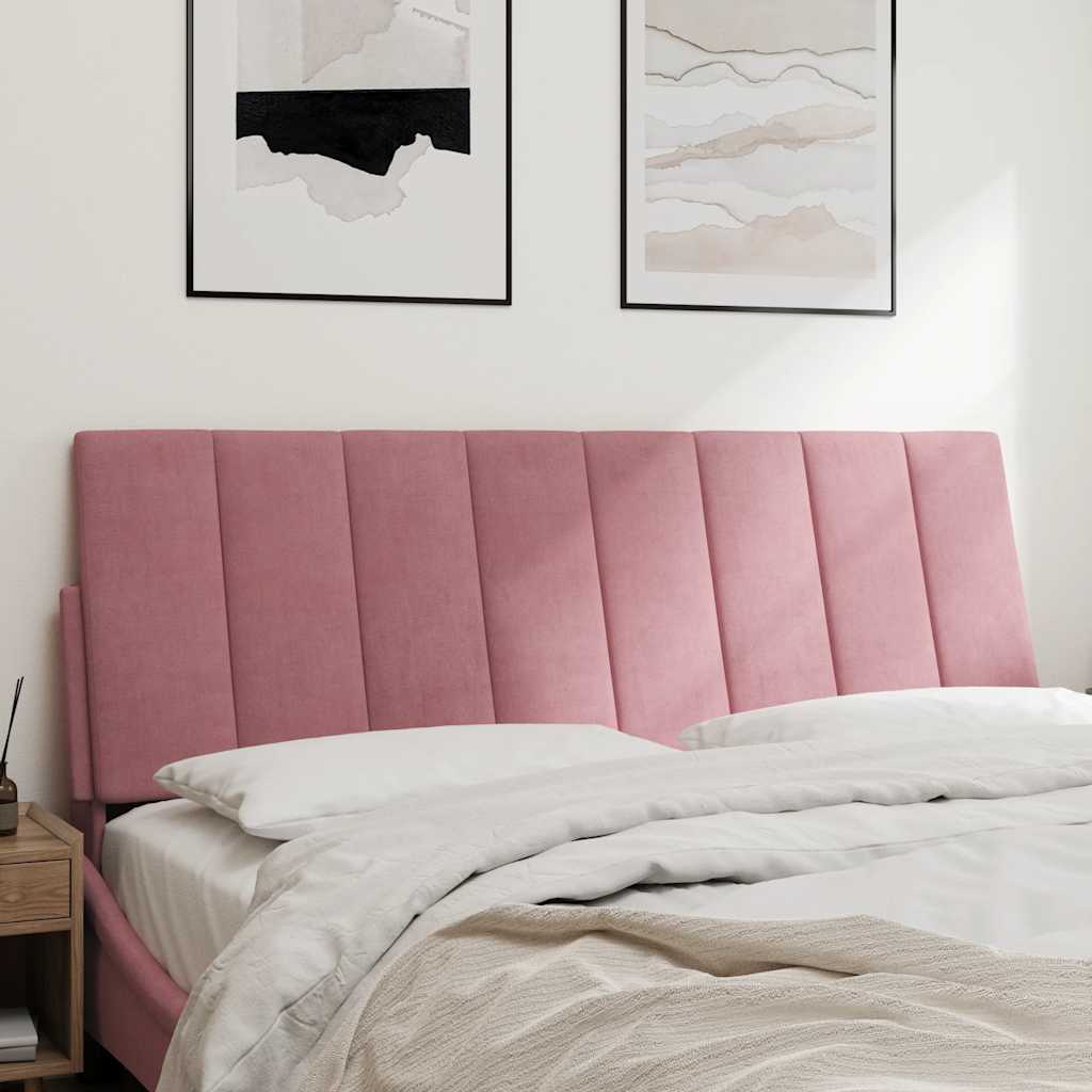 Kopfteil-Kissen "Hanko" Rosa 140 cm Samt