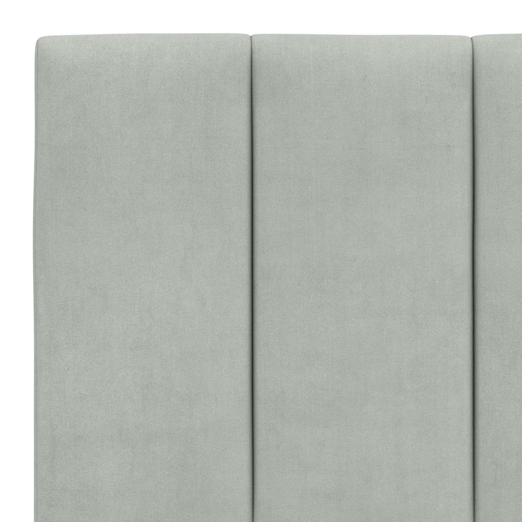 Kopfteil-Kissen "Hanko" Hellgrau 160 cm Samt