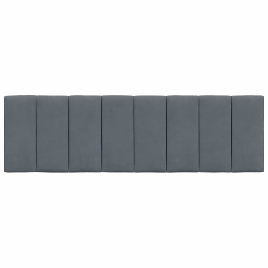 Kopfteil-Kissen "Hanko" Dunkelgrau 160 cm Samt