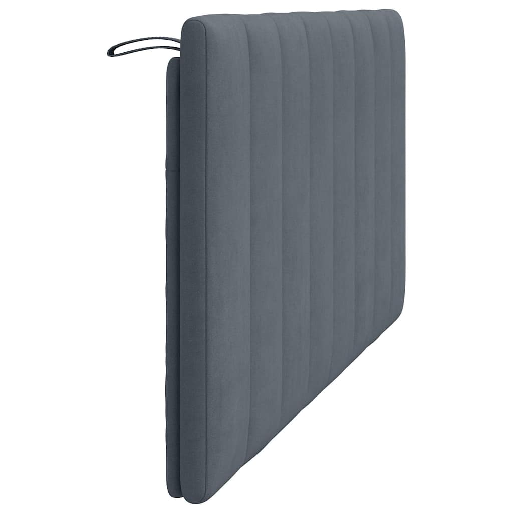 Kopfteil-Kissen "Hanko" Dunkelgrau 160 cm Samt