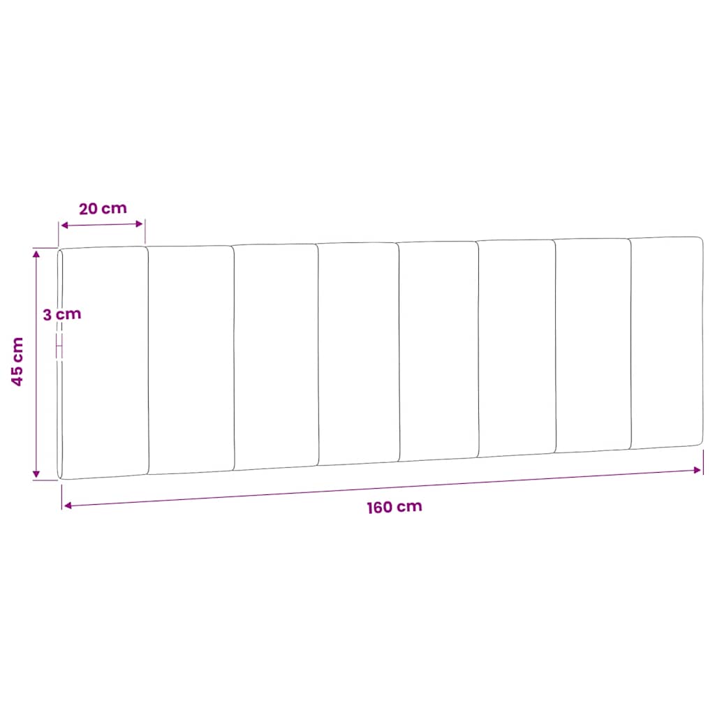 Kopfteil-Kissen "Hanko" Dunkelgrau 160 cm Samt