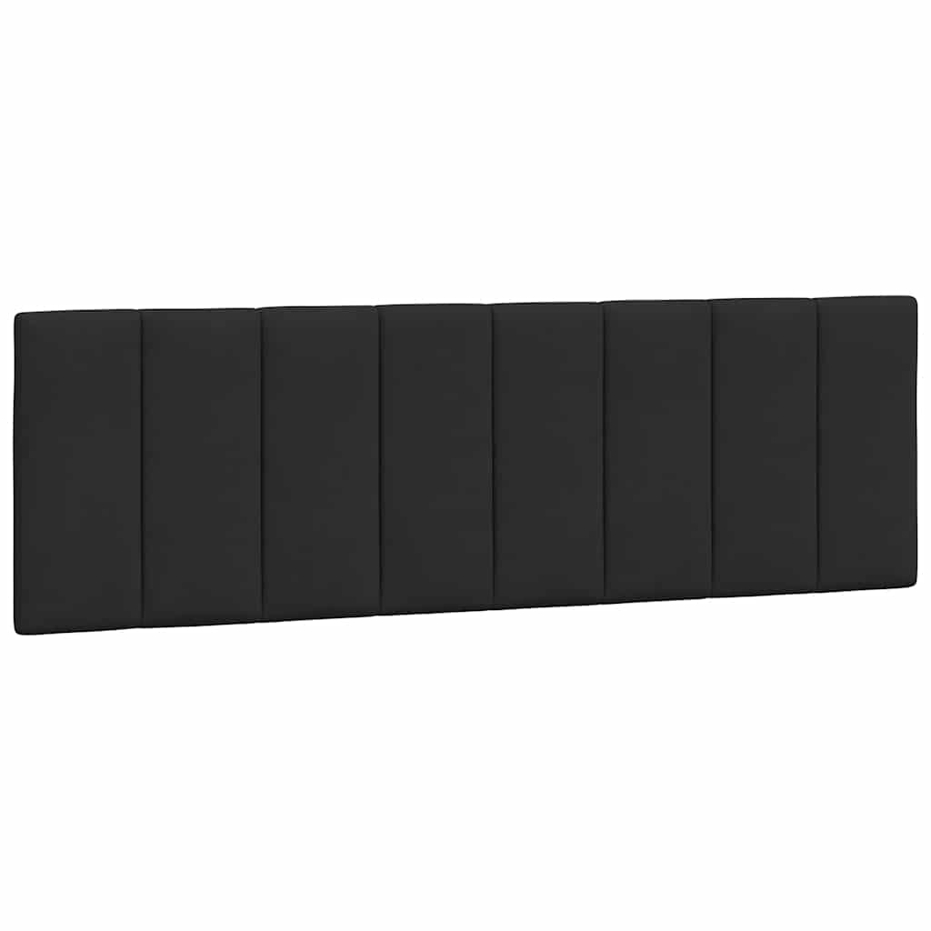 Kopfteil-Kissen "Hanko" Schwarz 160 cm Samt