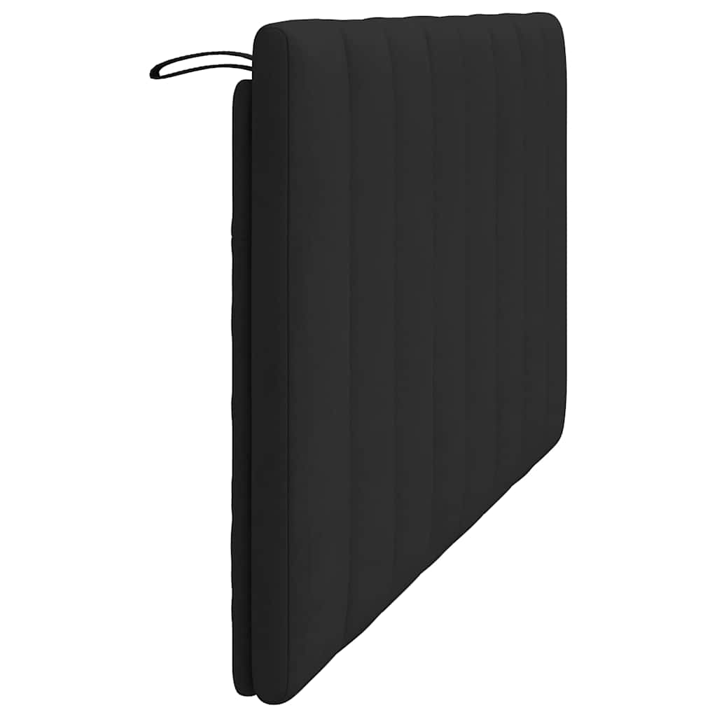 Kopfteil-Kissen "Hanko" Schwarz 160 cm Samt