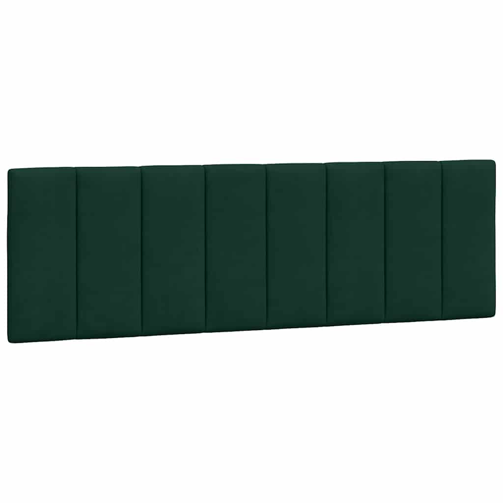 Kopfteil-Kissen "Hanko" Dunkelgrün 160 cm Samt