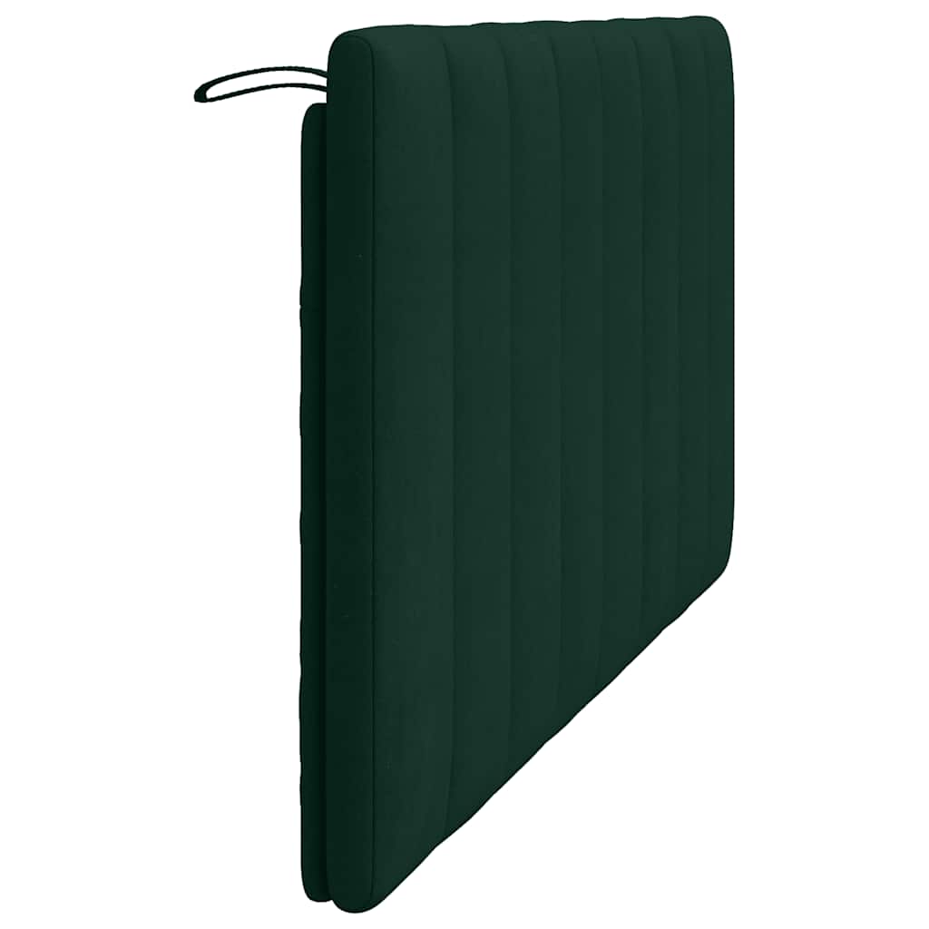 Kopfteil-Kissen "Hanko" Dunkelgrün 160 cm Samt