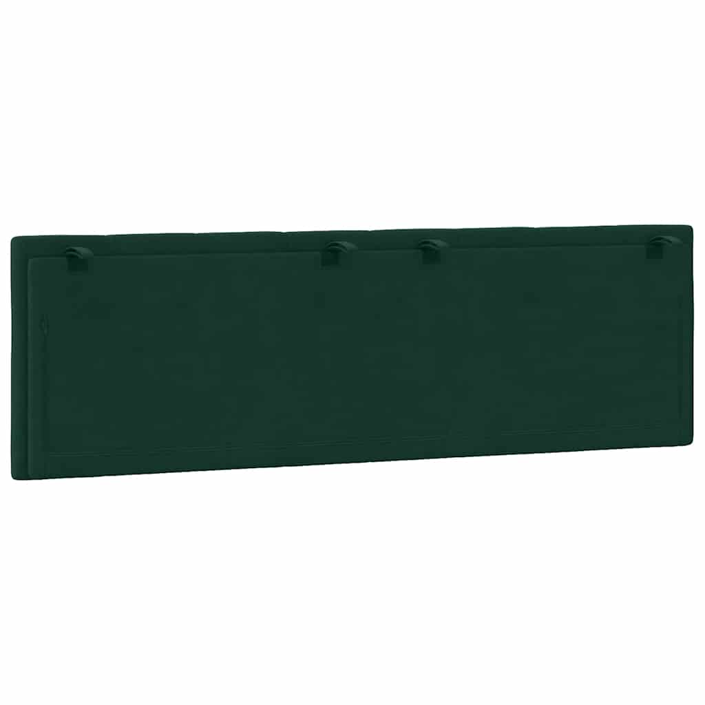 Kopfteil-Kissen "Hanko" Dunkelgrün 160 cm Samt
