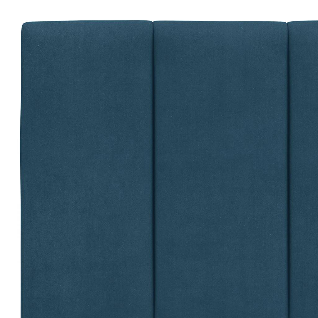Kopfteil-Kissen "Hanko" Blau 160 cm Samt