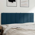 Kopfteil-Kissen "Hanko" Blau 160 cm Samt