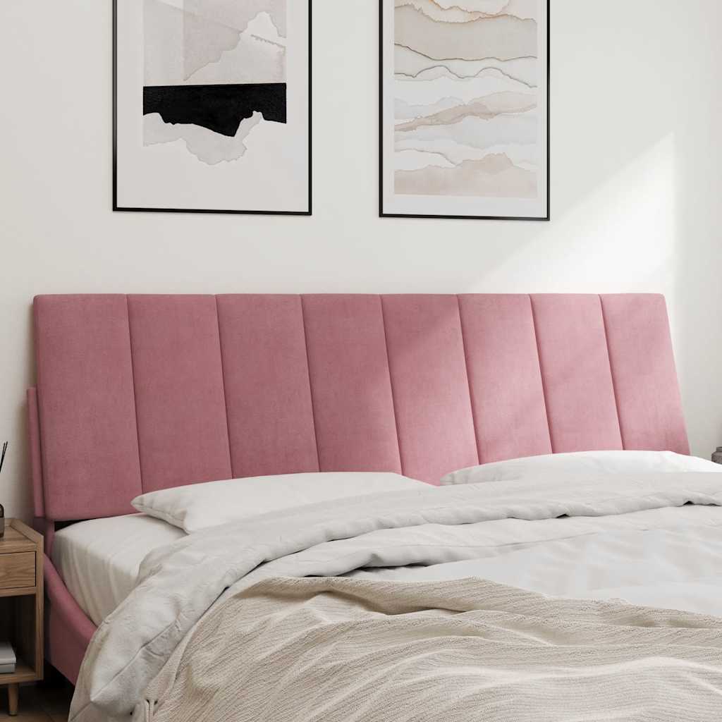 Kopfteil-Kissen "Hanko" Rosa 160 cm Samt