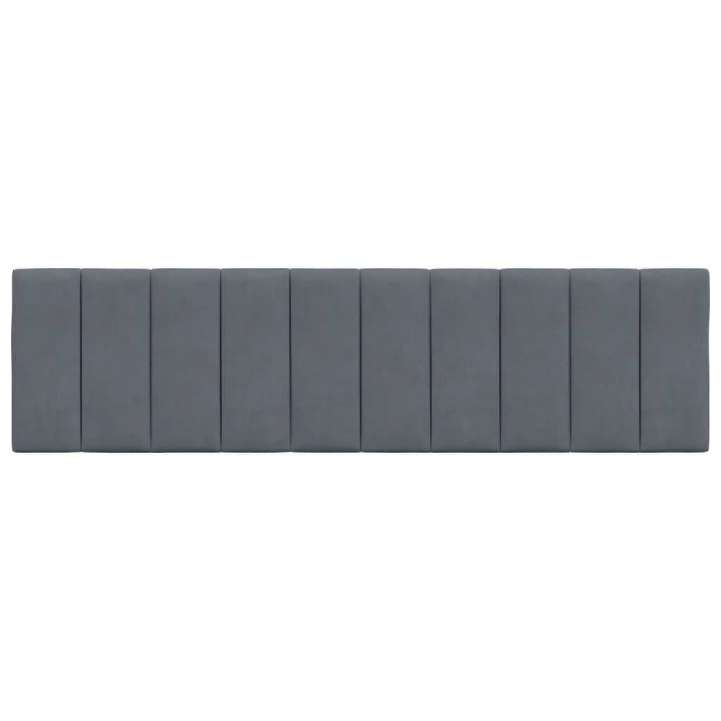 Kopfteil-Kissen "Hanko" Dunkelgrau 180 cm Samt