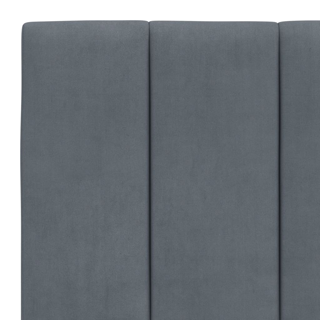 Kopfteil-Kissen "Hanko" Dunkelgrau 180 cm Samt