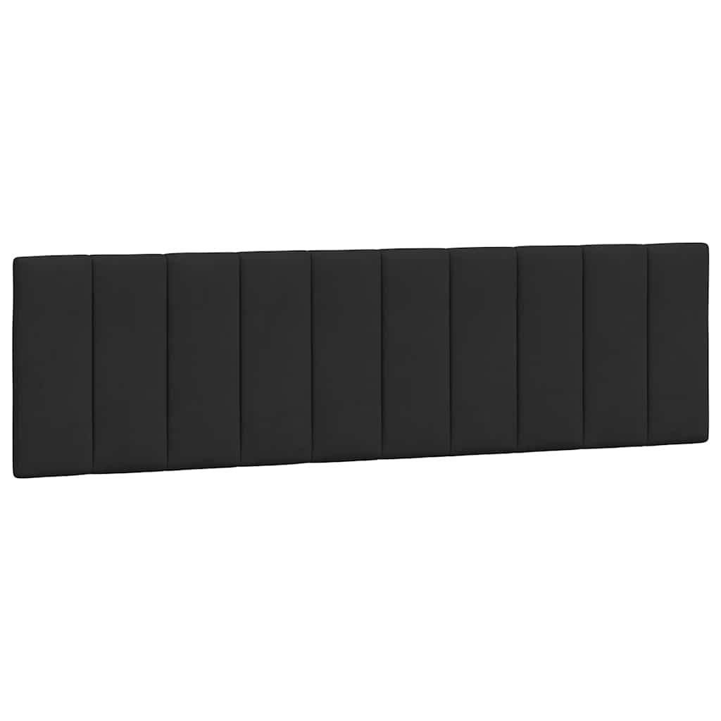 Kopfteil-Kissen "Hanko" Schwarz 180 cm Samt