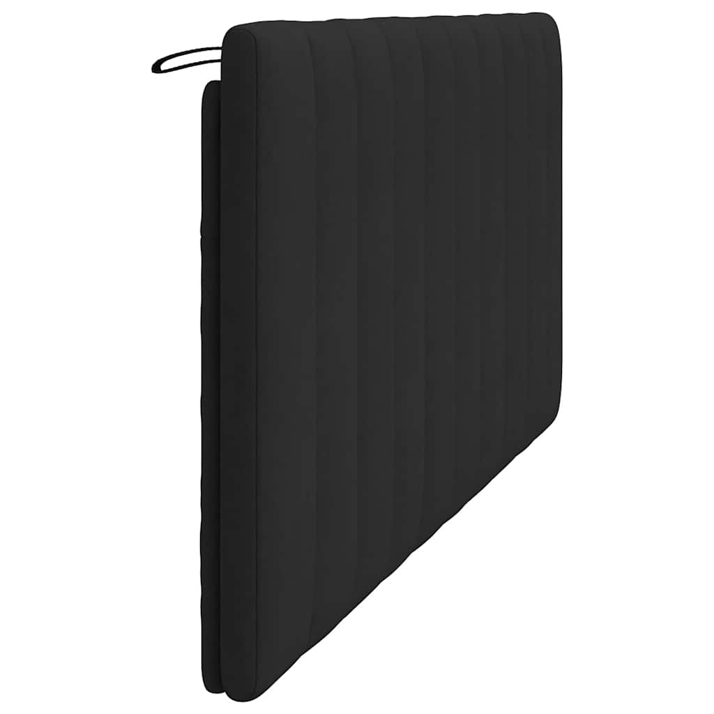 Kopfteil-Kissen "Hanko" Schwarz 180 cm Samt