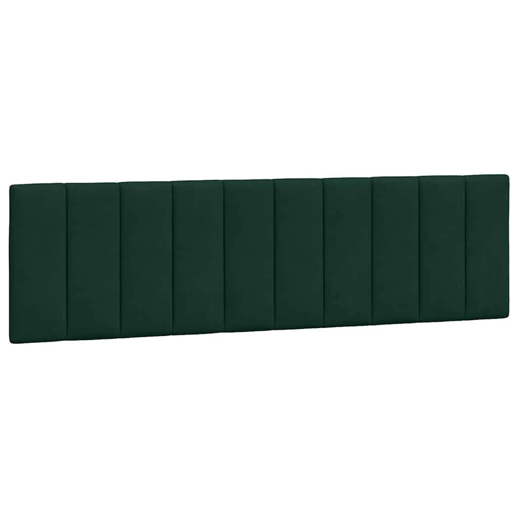 Kopfteil-Kissen "Hanko" Dunkelgrün 180 cm Samt