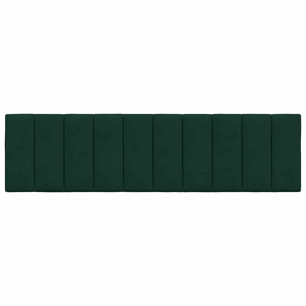 Kopfteil-Kissen "Hanko" Dunkelgrün 180 cm Samt