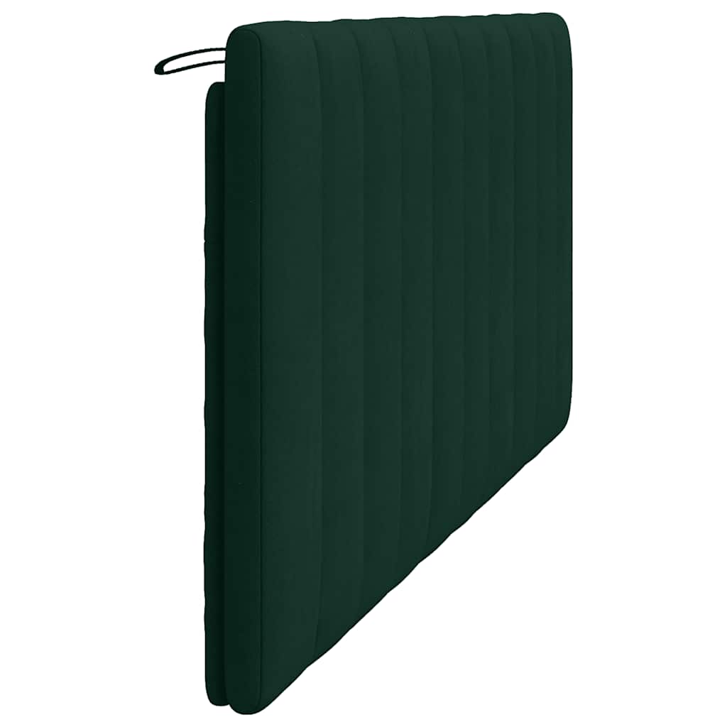 Kopfteil-Kissen "Hanko" Dunkelgrün 180 cm Samt