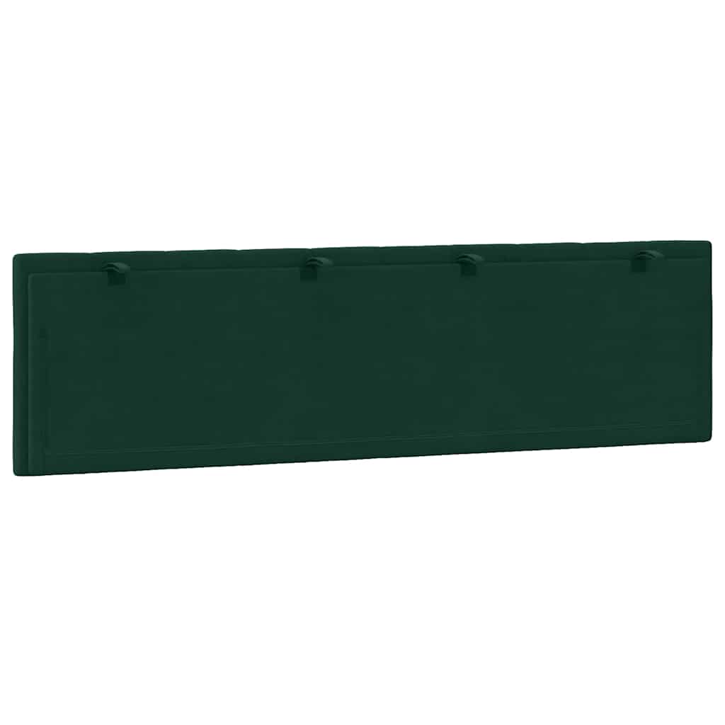 Kopfteil-Kissen "Hanko" Dunkelgrün 180 cm Samt