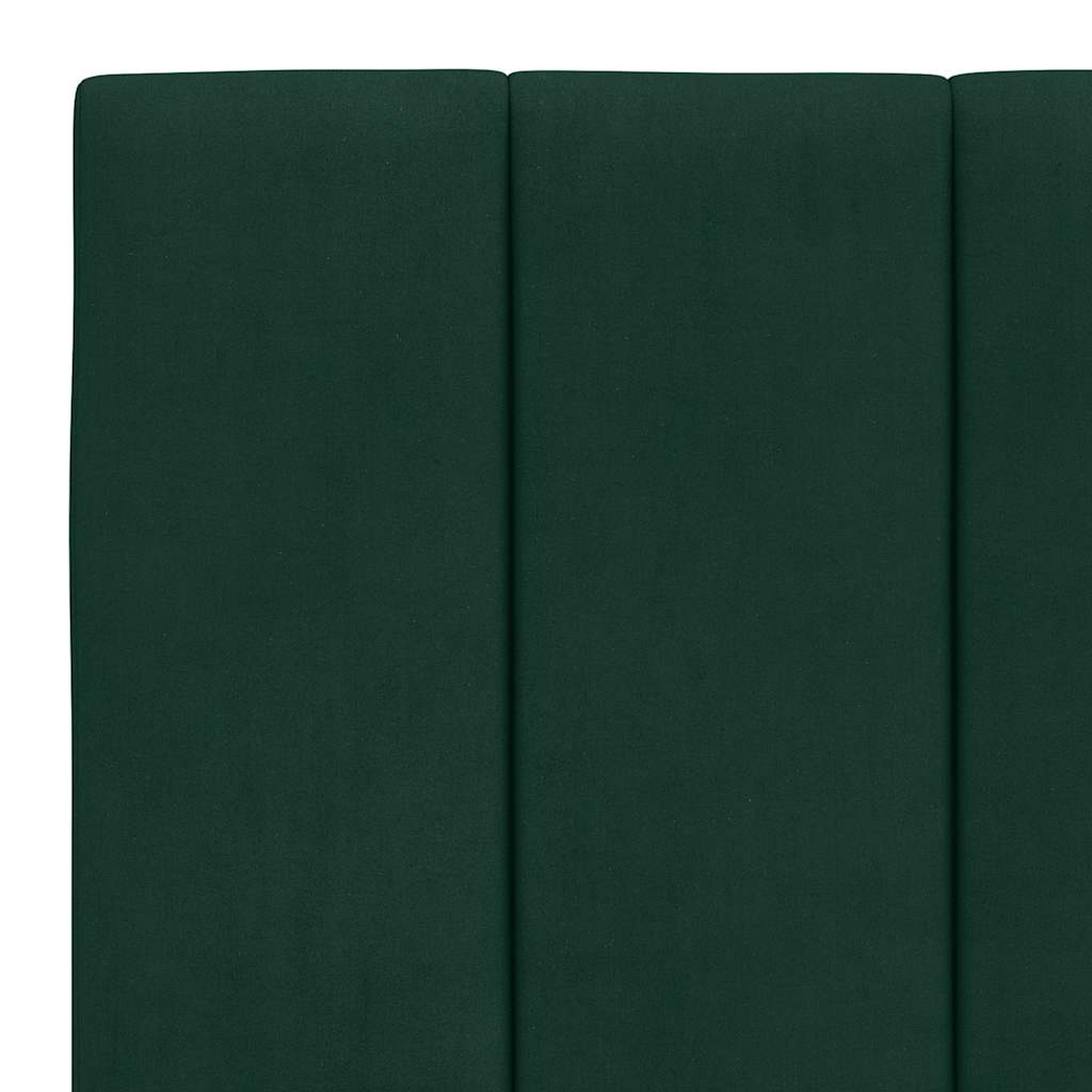Kopfteil-Kissen "Hanko" Dunkelgrün 180 cm Samt