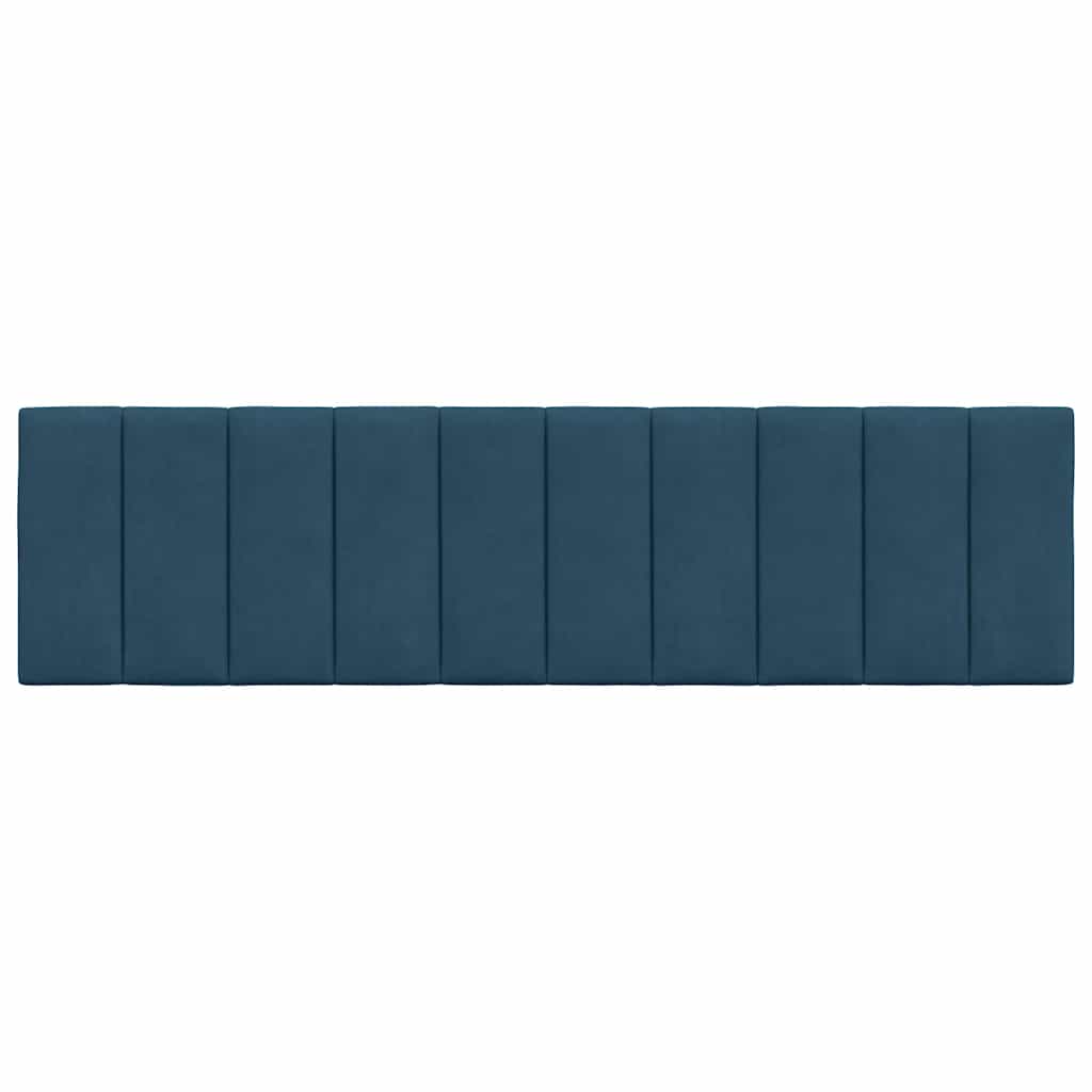 Kopfteil-Kissen "Hanko" Blau 180 cm Samt