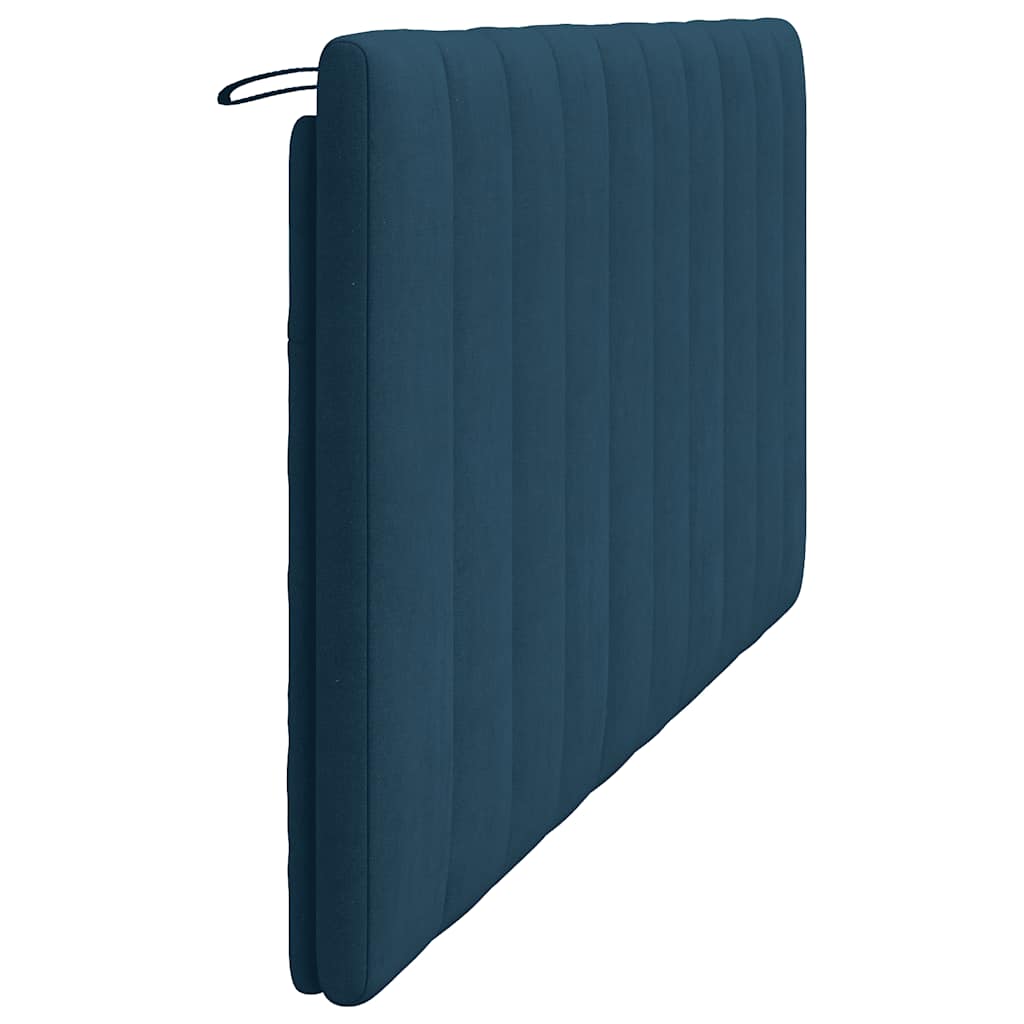 Kopfteil-Kissen "Hanko" Blau 180 cm Samt