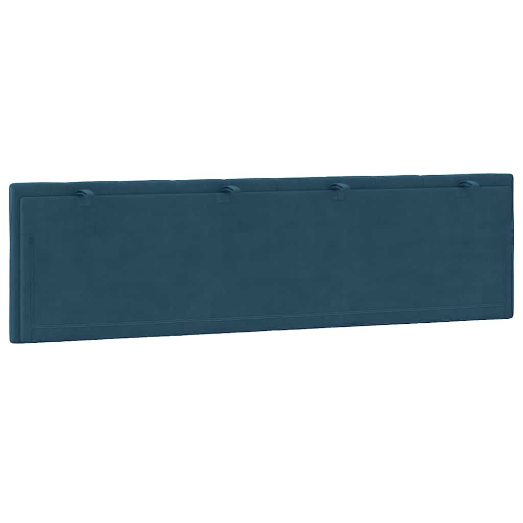 Kopfteil-Kissen "Hanko" Blau 180 cm Samt