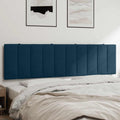 Kopfteil-Kissen "Hanko" Blau 180 cm Samt