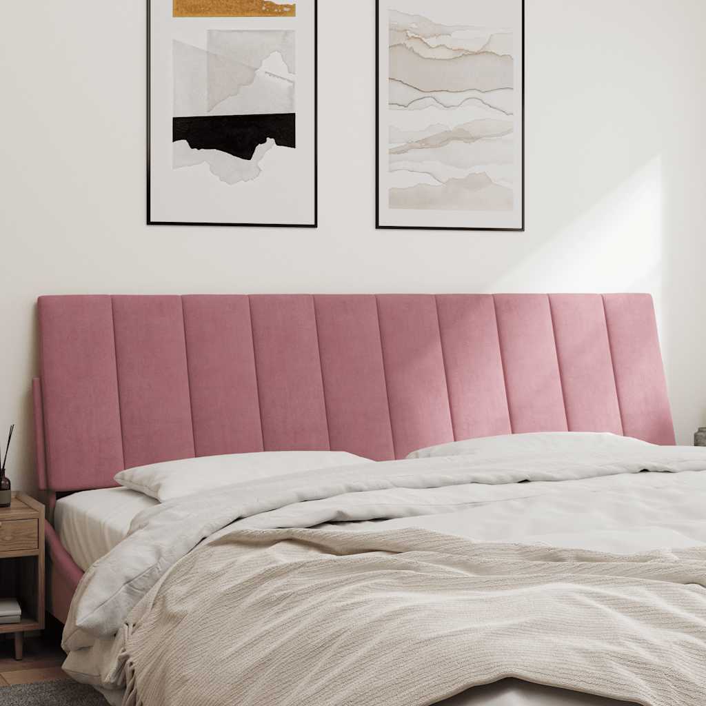 Kopfteil-Kissen "Hanko" Rosa 180 cm Samt