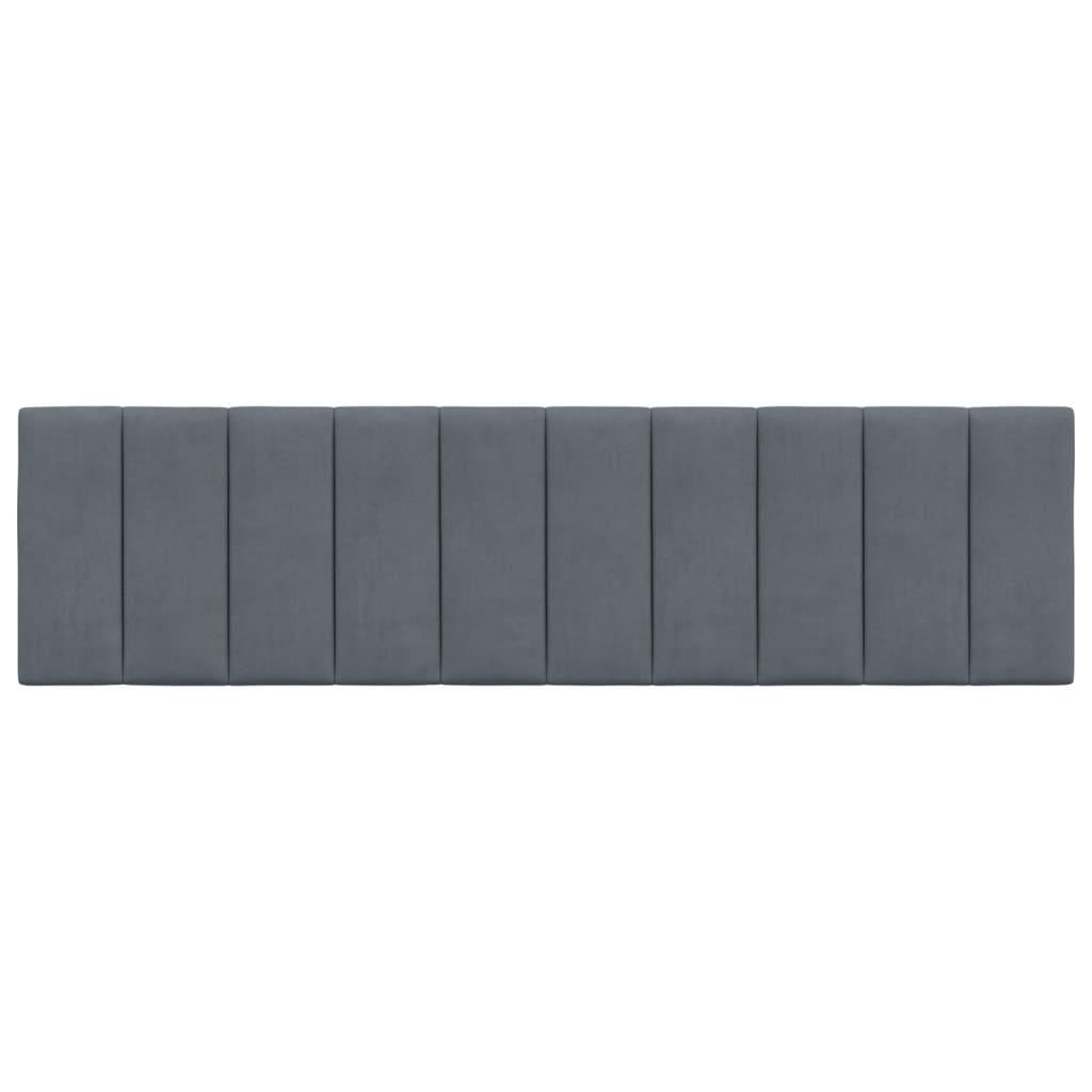 Kopfteil-Kissen "Hanko" Dunkelgrau 183 cm Samt