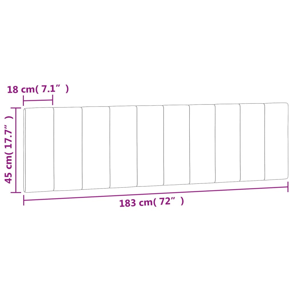 Kopfteil-Kissen "Hanko" Dunkelgrau 183 cm Samt