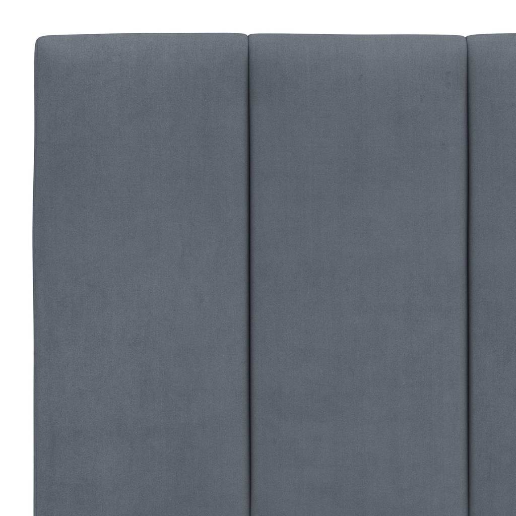 Kopfteil-Kissen "Hanko" Dunkelgrau 200 cm Samt