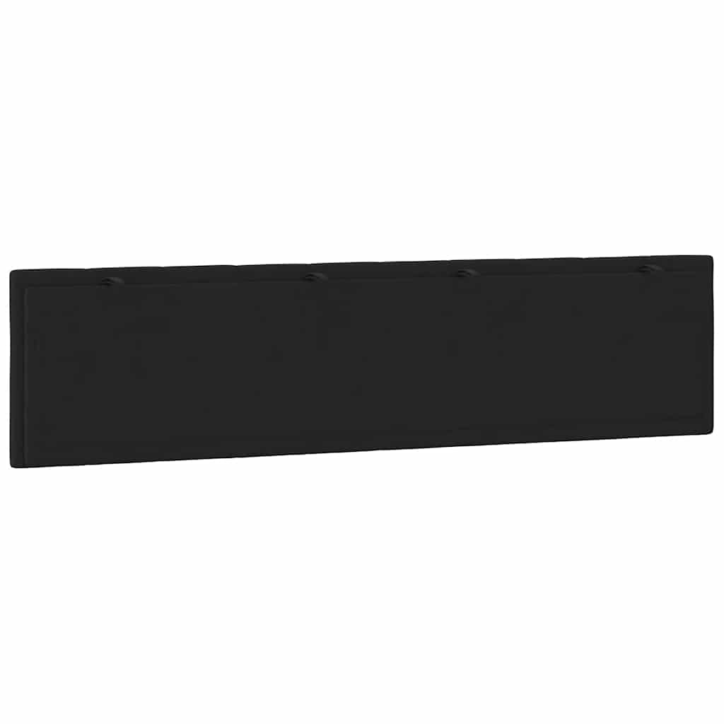 Kopfteil-Kissen "Hanko" Schwarz 200 cm Samt