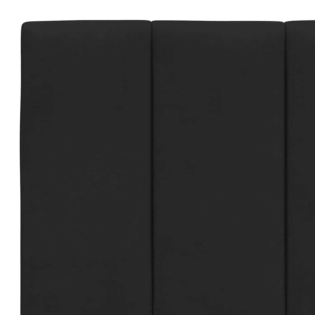 Kopfteil-Kissen "Hanko" Schwarz 200 cm Samt